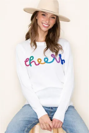 Staccato Crew Neck Cheers Sweater
