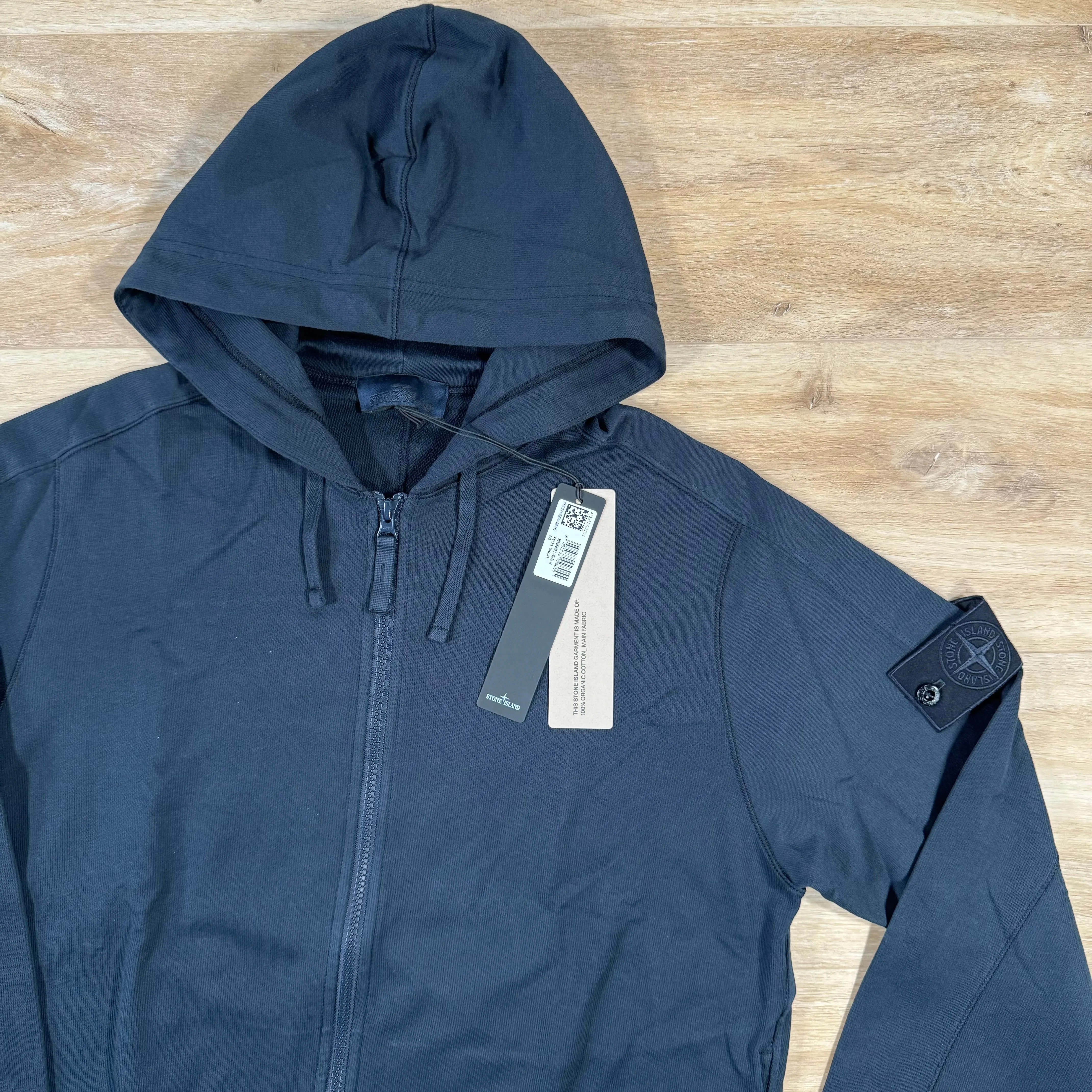 Stone Island Ghost Zip Hoodie in Navy