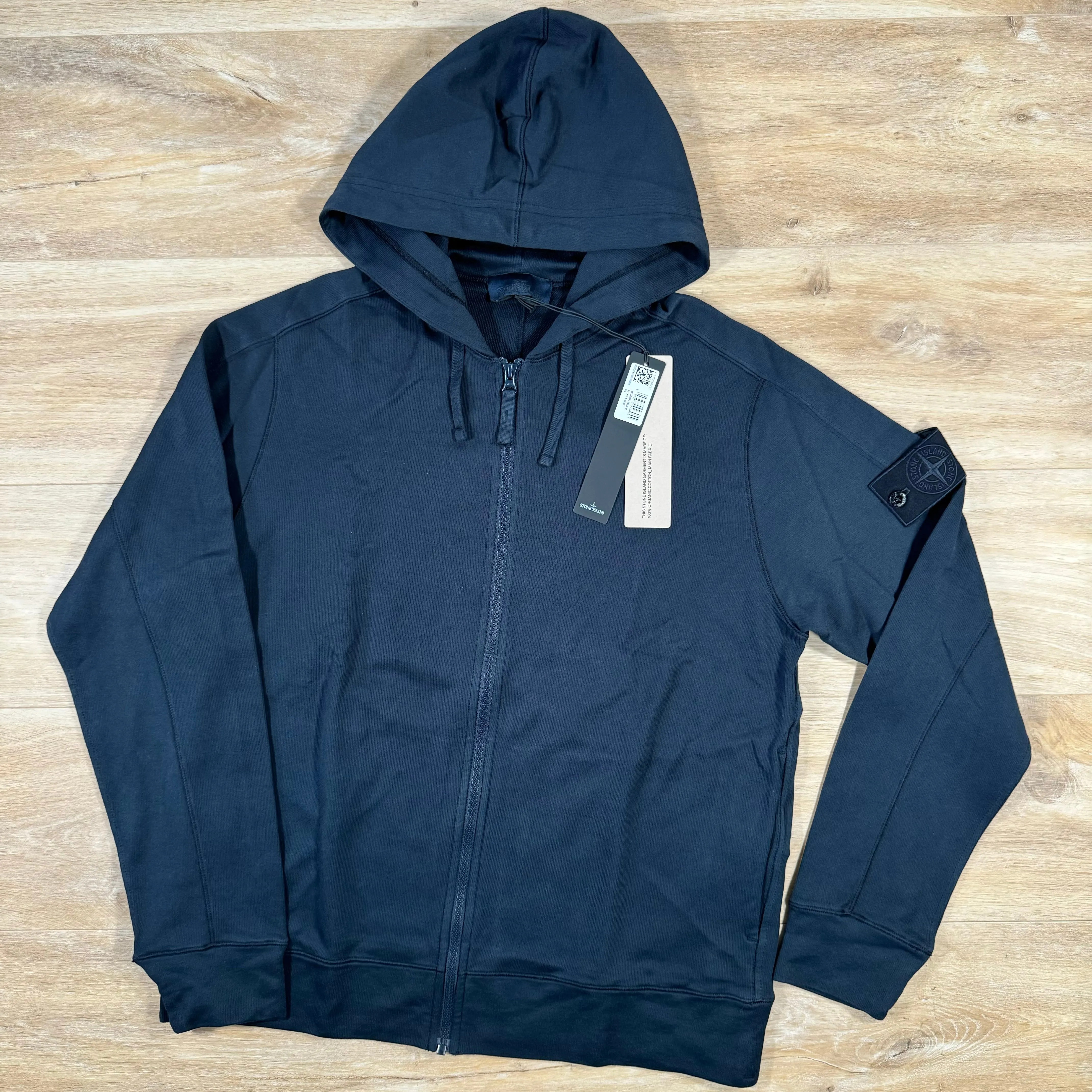 Stone Island Ghost Zip Hoodie in Navy