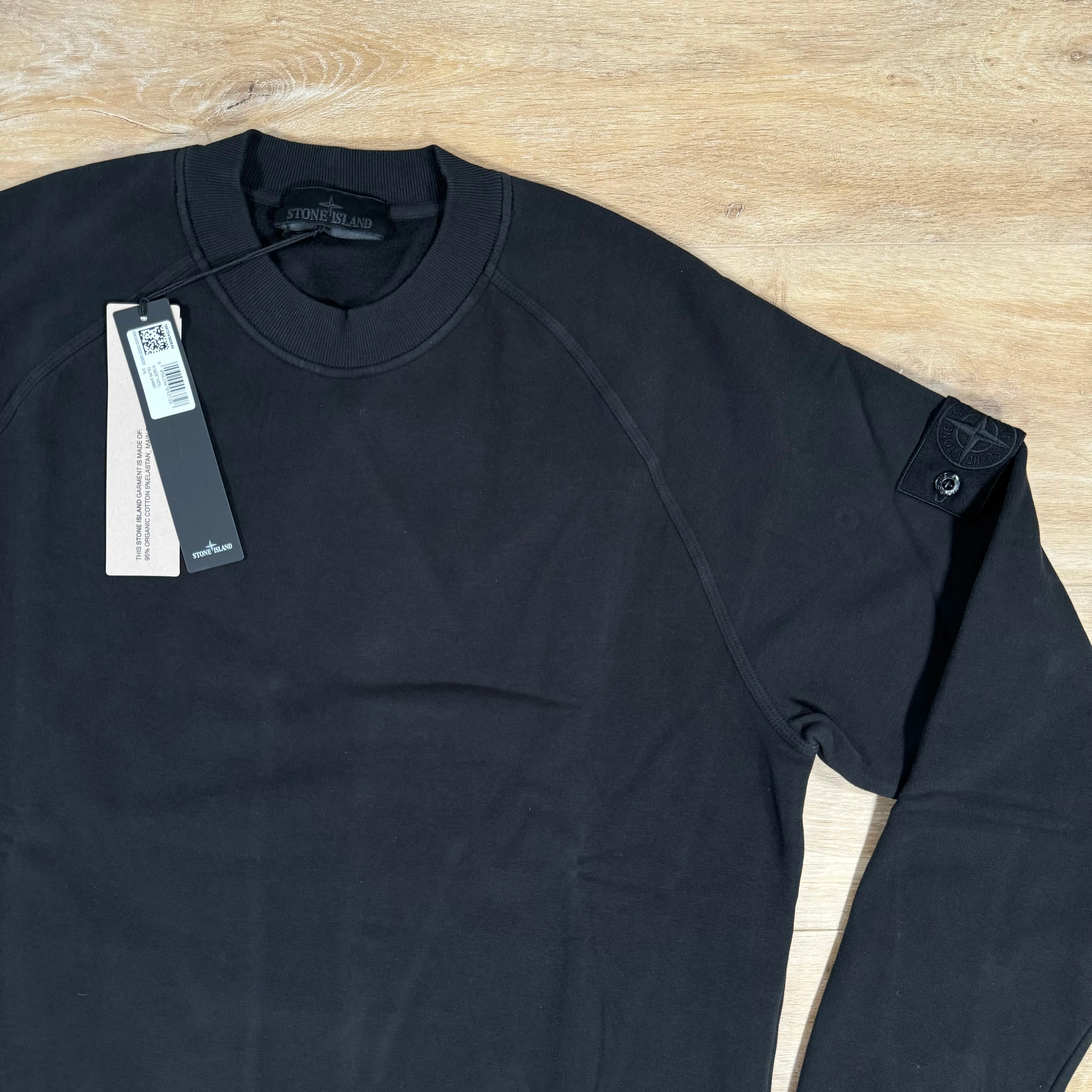 Stone Island Stretch Fleece Ghost Sweatshirt in Black