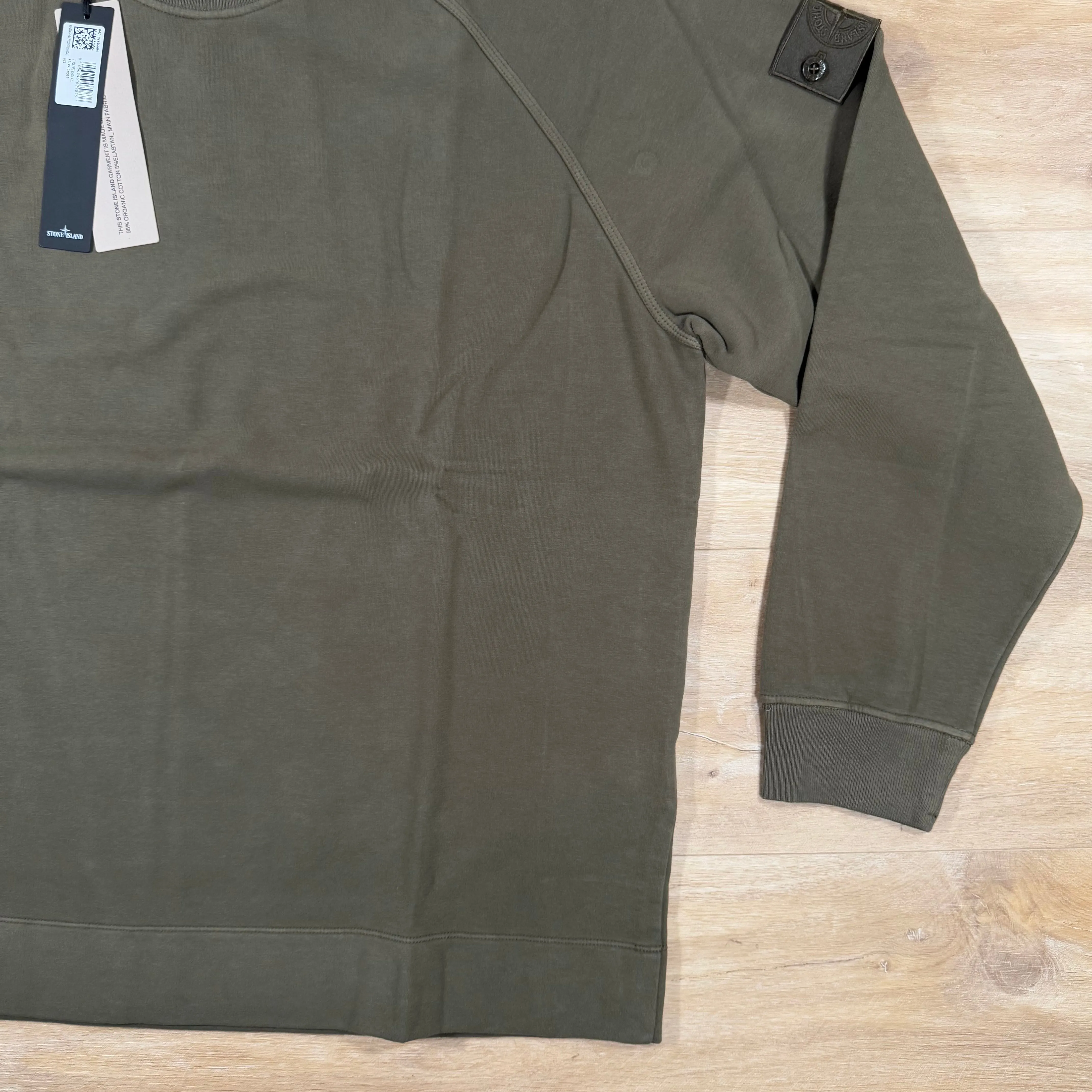 Stone Island Stretch Fleece Ghost Sweatshirt in Military Green