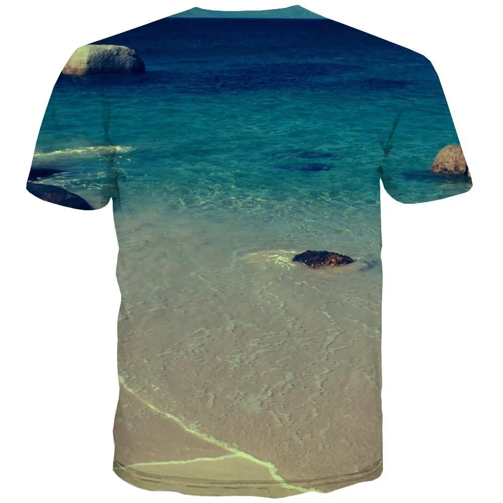 surf T shirts Men The sea Tshirt Printed sport T shirts Funny Cool Tshirts Novelty