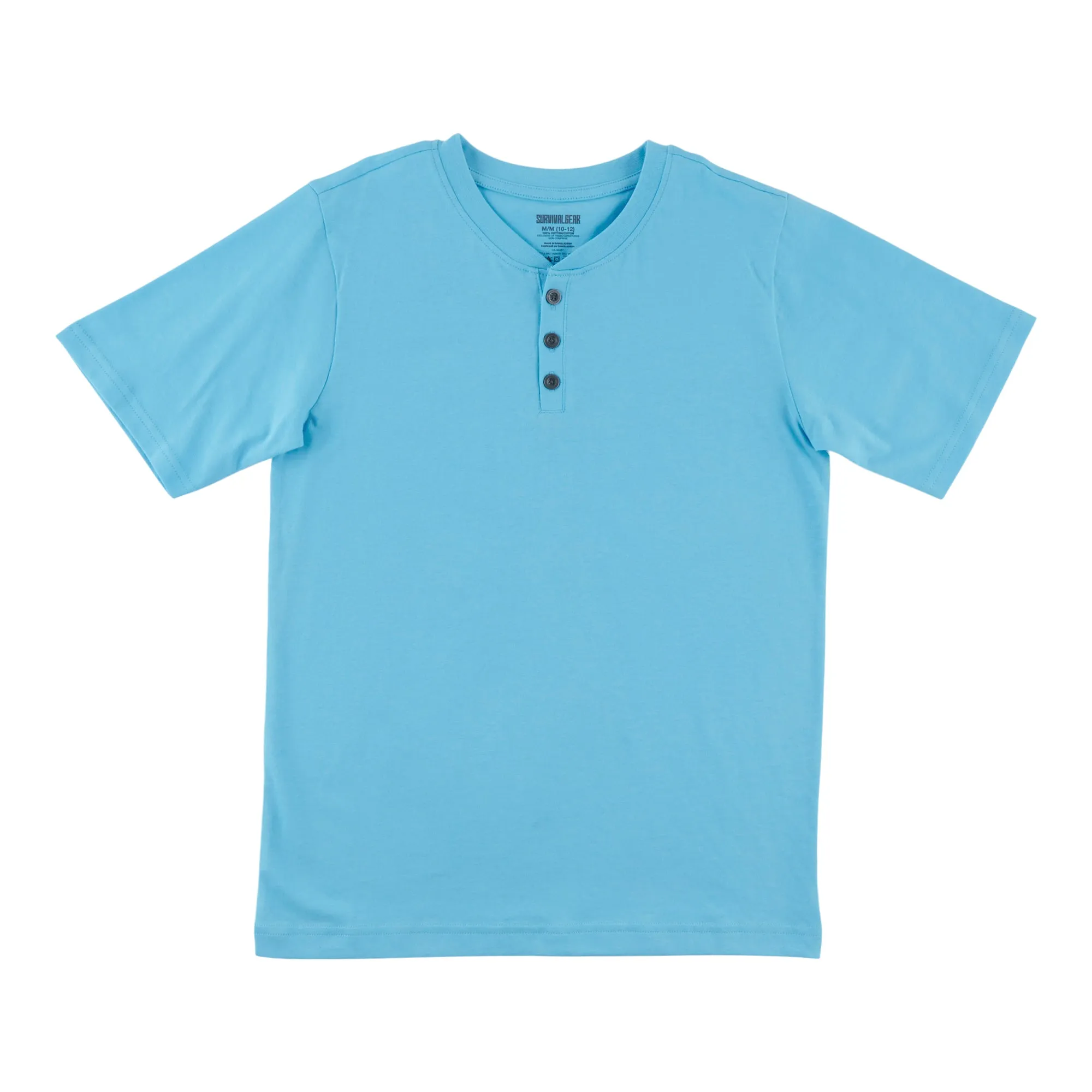 SURVIVAL GEAR Boys V-Neck Henley Shirt