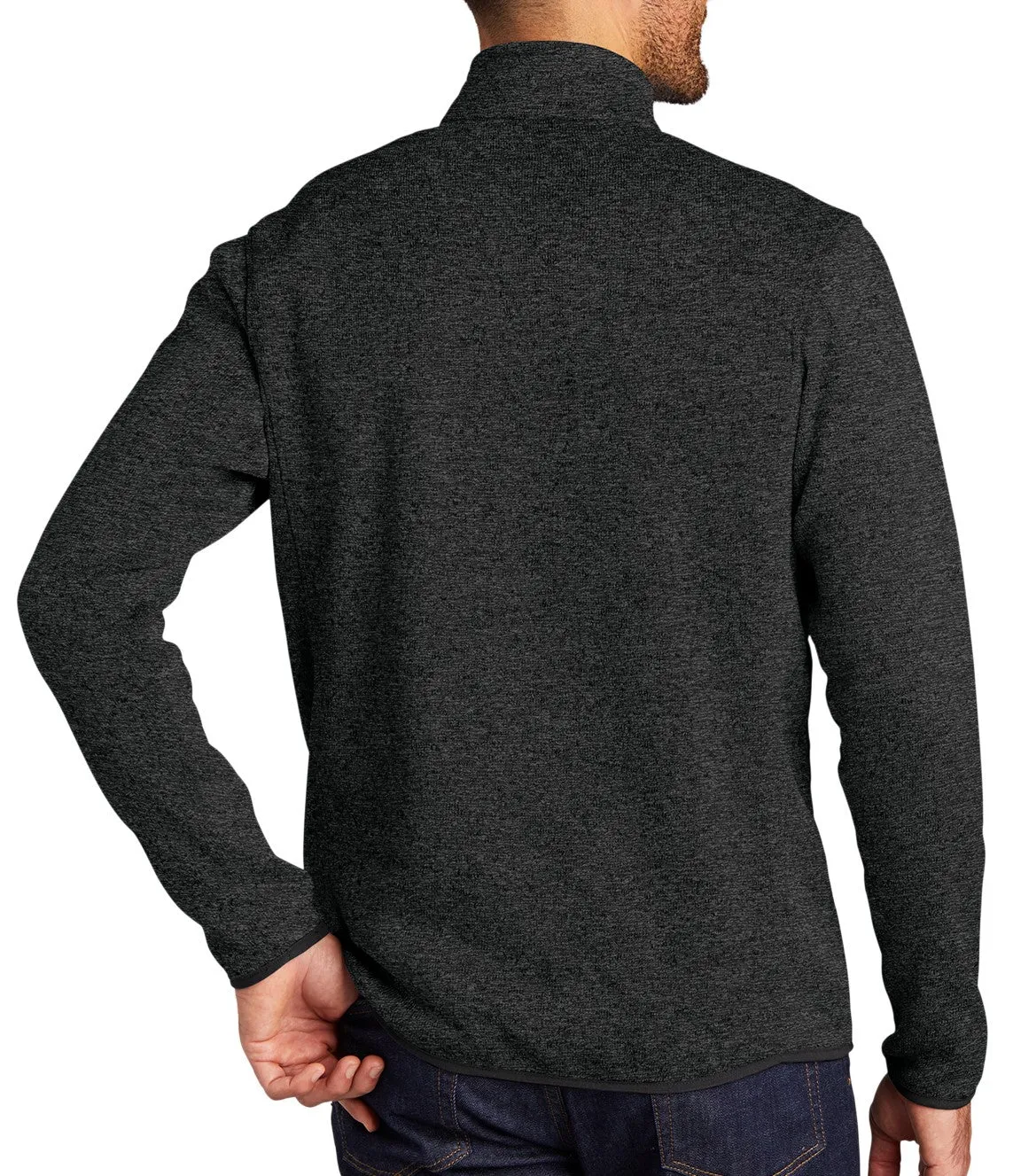 Sweater Fleece - Flying R Ranchwear - Full Zip - Black Heather