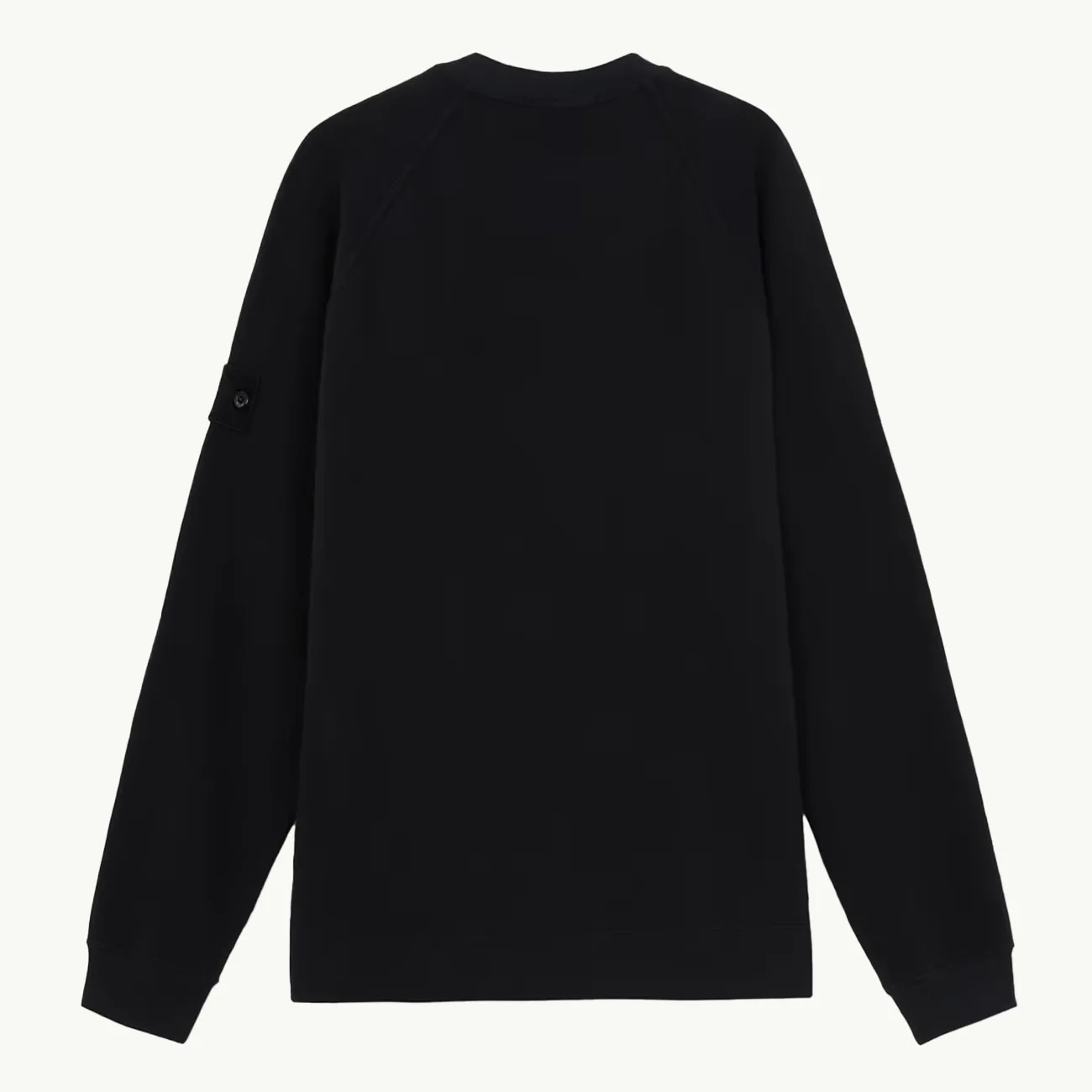 Sweatshirt Organic Cotton Raglan Crew Ghost Patch - Black 2981
