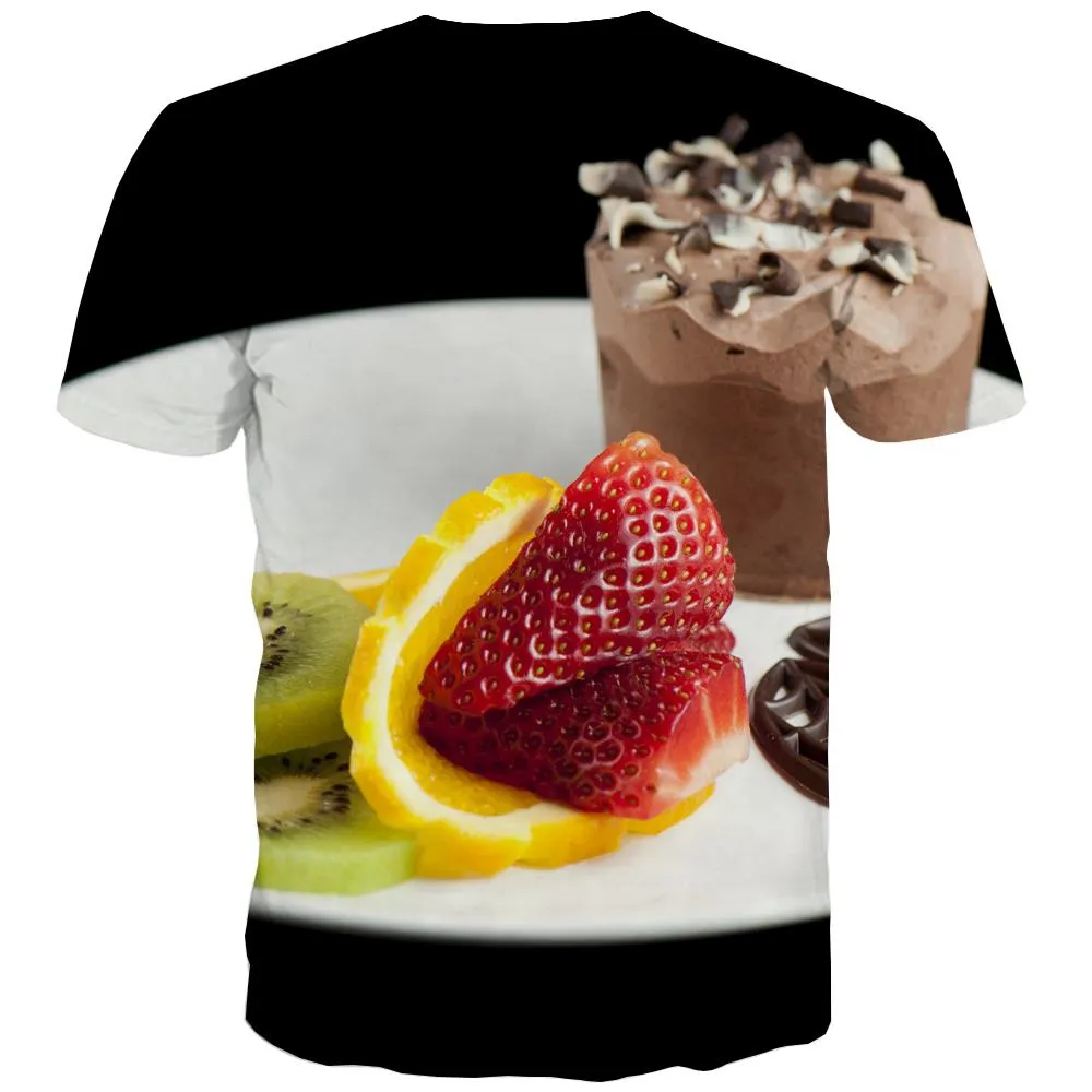 Sweet T-shirt Men Gourmet T-shirts Graphic Icecream Tshirts Cool Colourful Tshirts Casual