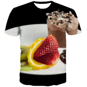 Sweet T-shirt Men Gourmet T-shirts Graphic Icecream Tshirts Cool Colourful Tshirts Casual