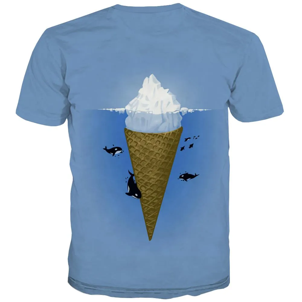 Sweet T-shirt Men Gourmet Tshirts Cool Icecream T-shirts Graphic Colourful Tshirts Casual