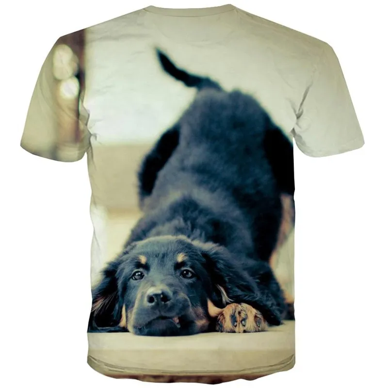 t shirt dog shirt tee Puppy Cute animal big Smart dogs art costume men's Casual