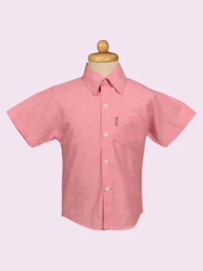 Thailand Classic Pink Boys’ Short Sleeve Shirt – Casual and Stylish Look