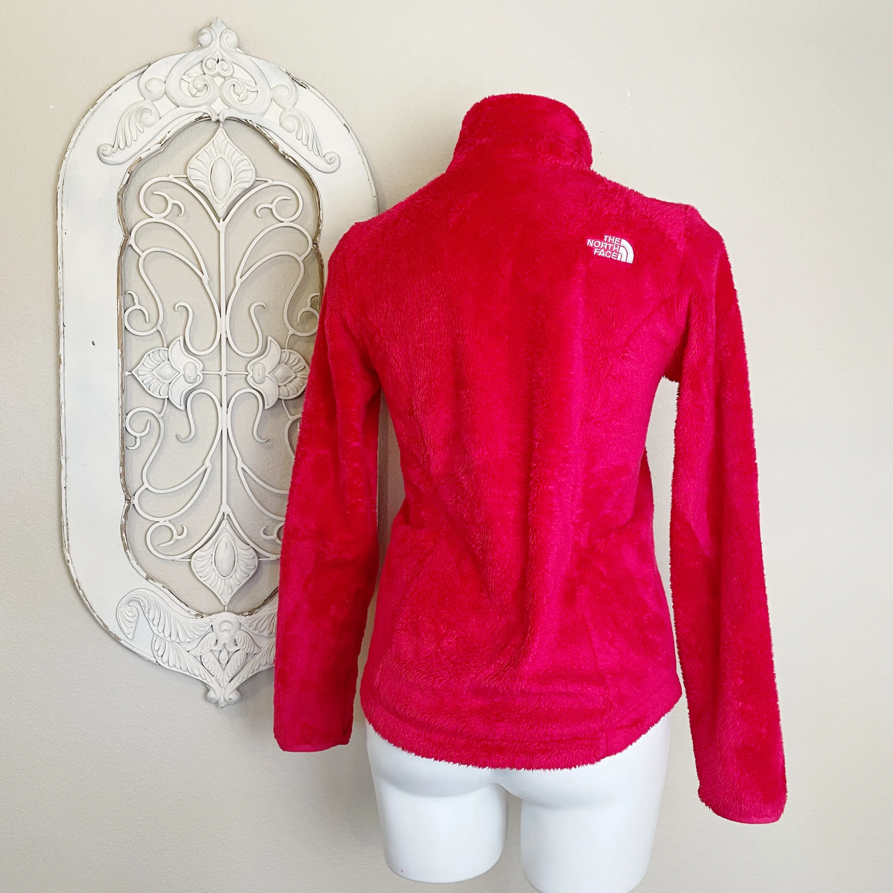 The North Face | Womens Red Fuzzy Sherpa Zip Jacket | Size: XS