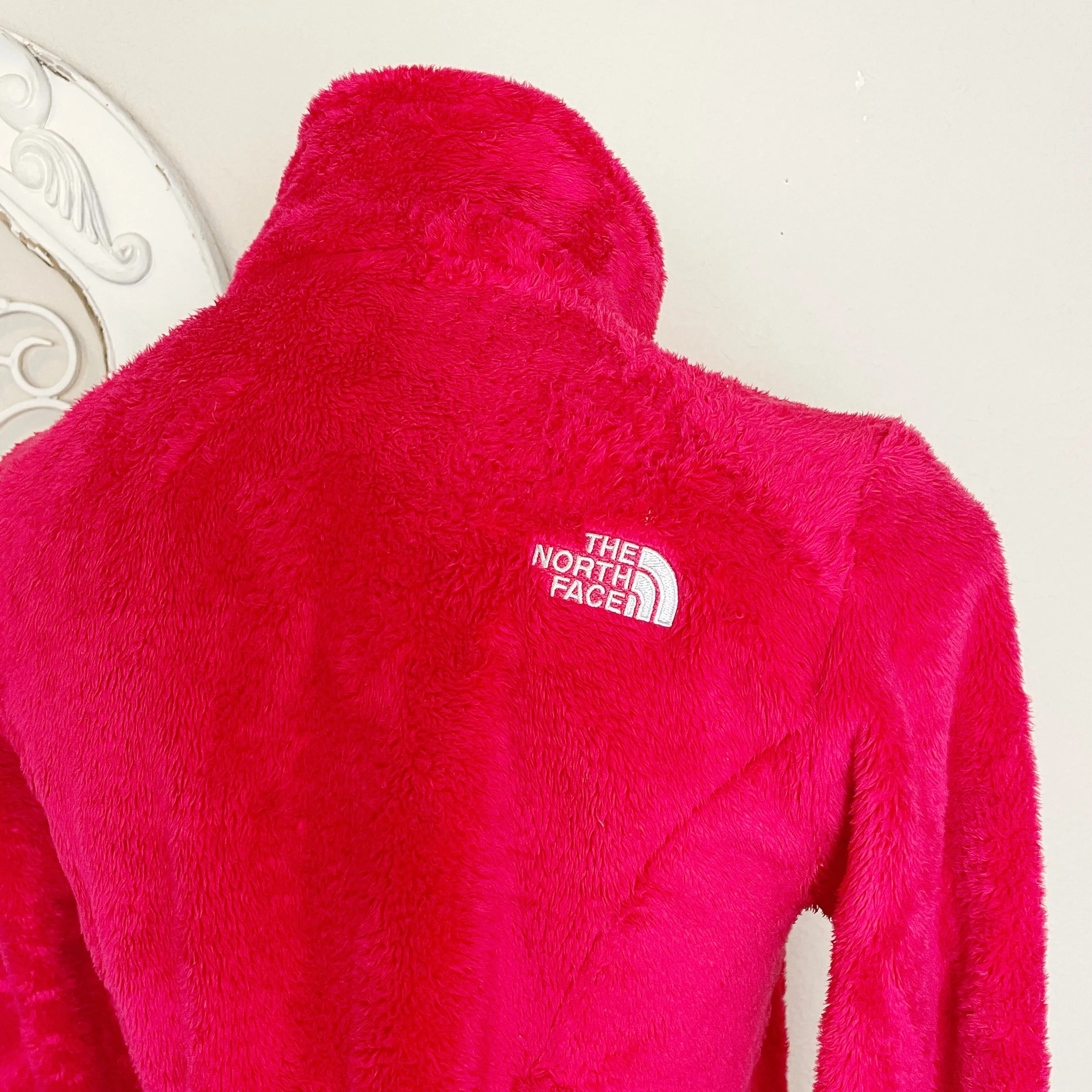 The North Face | Womens Red Fuzzy Sherpa Zip Jacket | Size: XS
