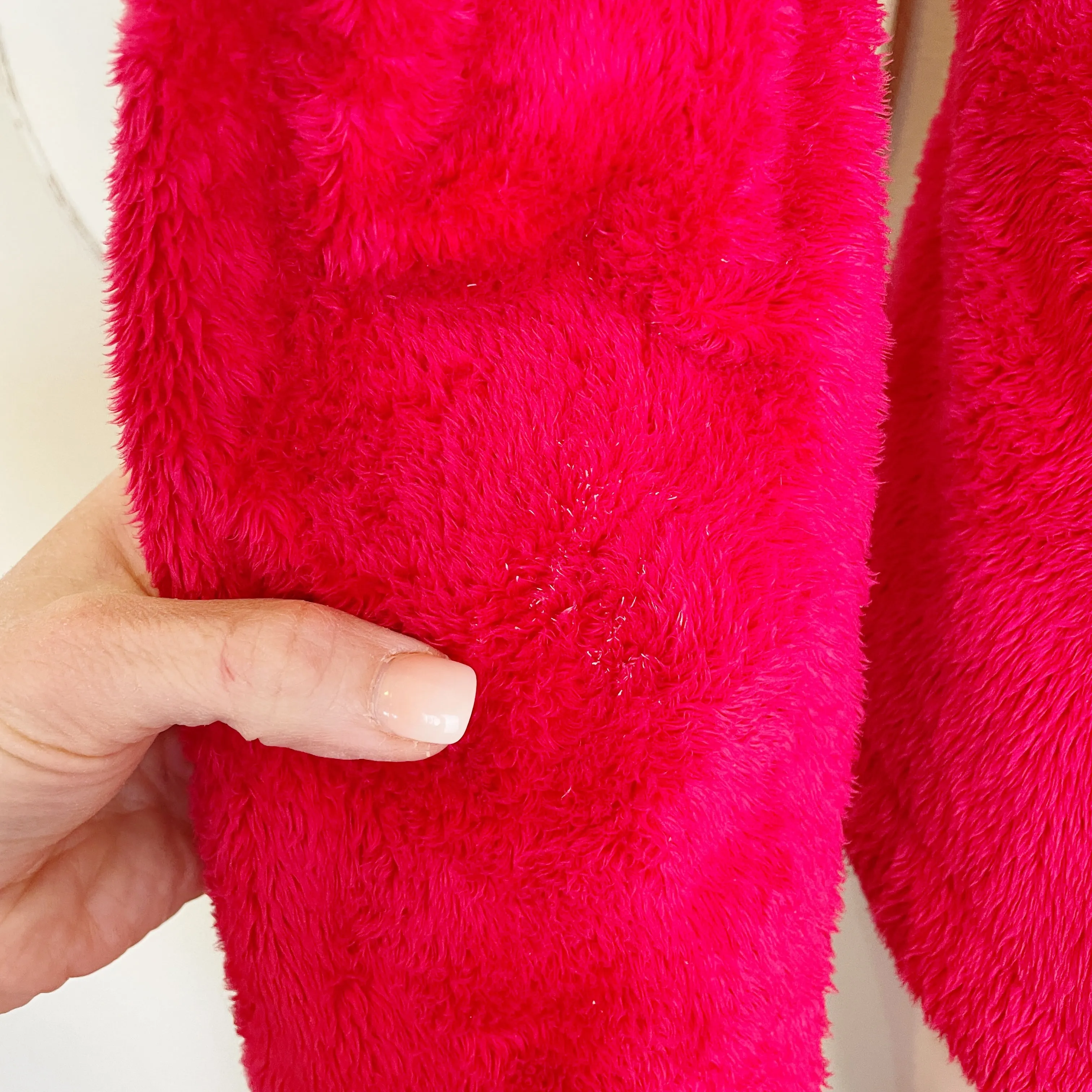 The North Face | Womens Red Fuzzy Sherpa Zip Jacket | Size: XS
