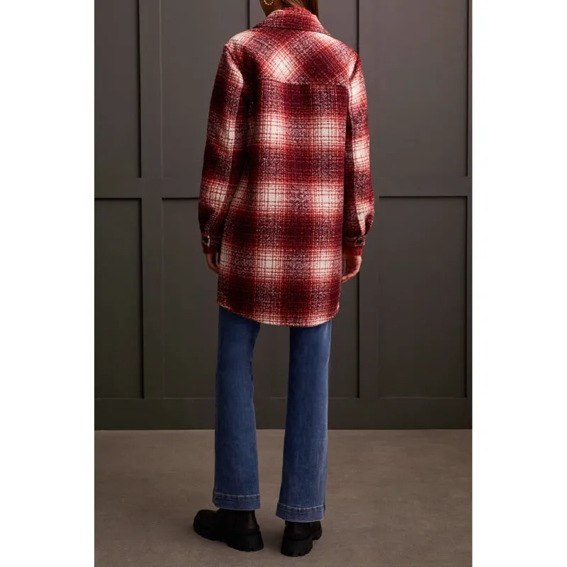 Tribal Long Plaid Shacket