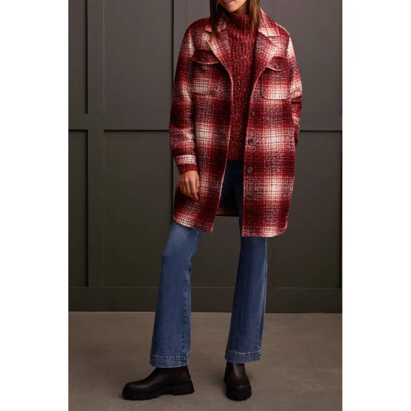 Tribal Long Plaid Shacket