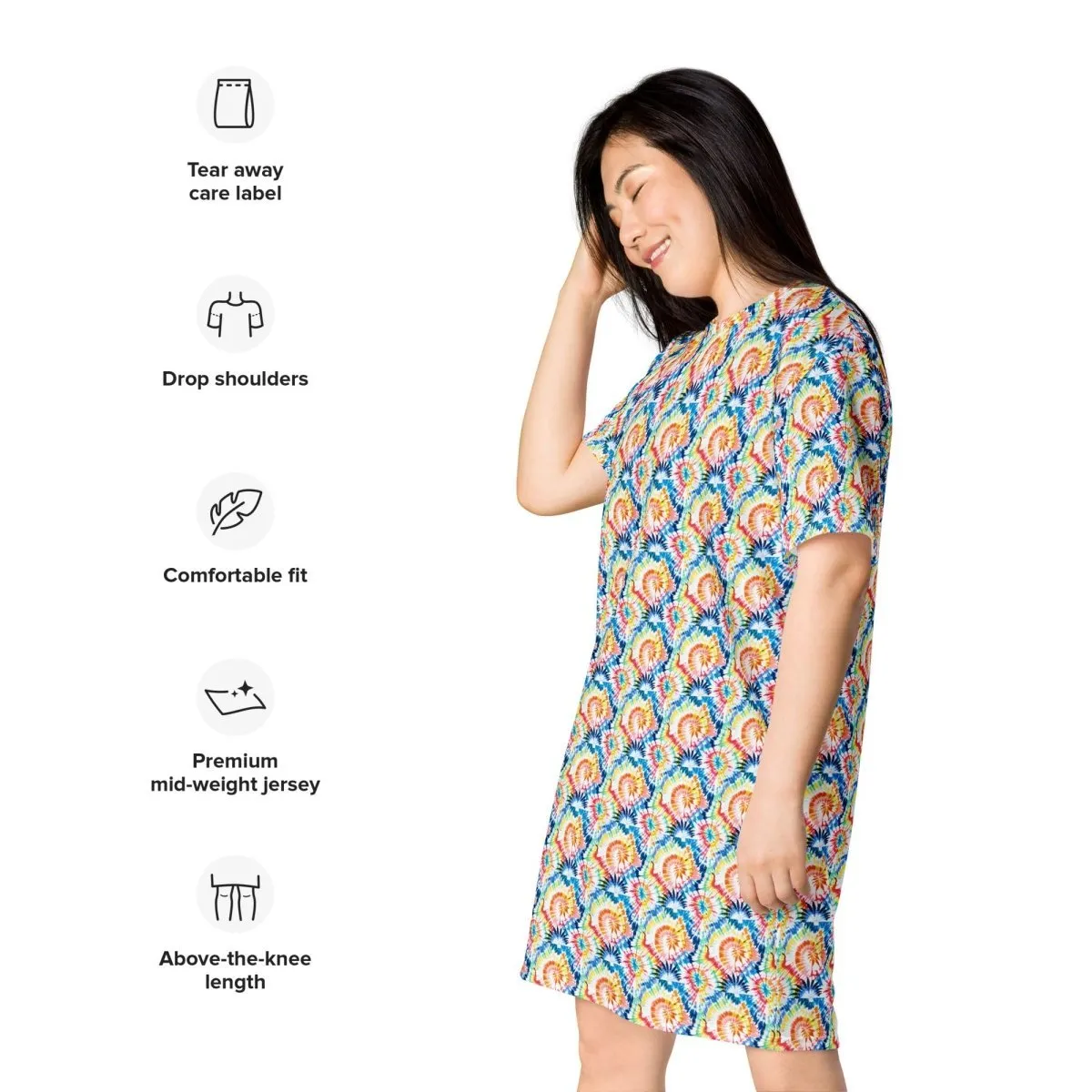 Tropical Wave T-Shirt Dress
