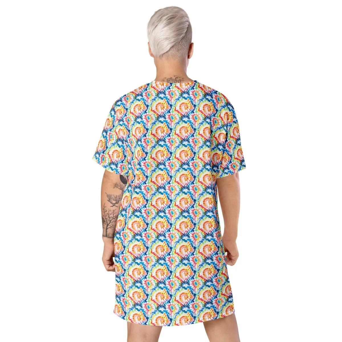 Tropical Wave T-Shirt Dress