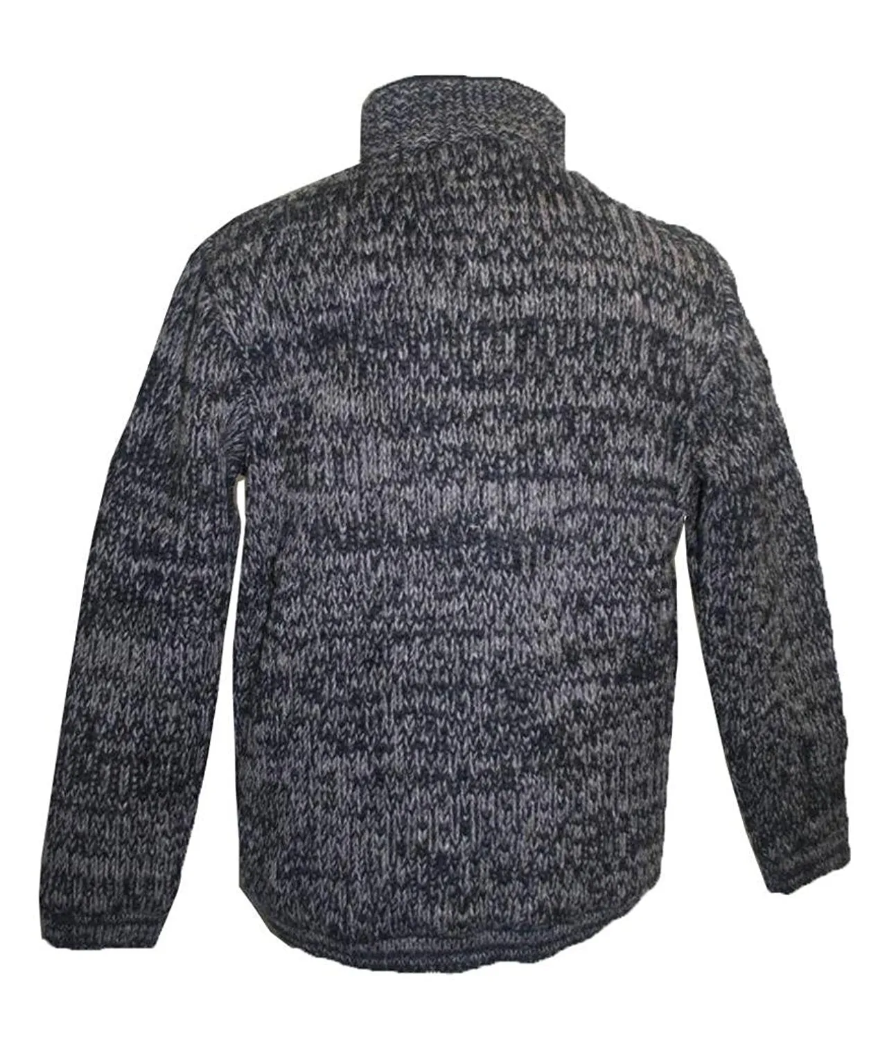 UFM 21 Blended Wool Fleece Lined Hand Knitted Sherpa Jacket