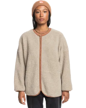 Uni Polar Zip Fleece Jacket in Twill