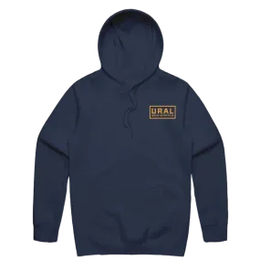 Ural Text Badge Hoodie - Midnight Blue