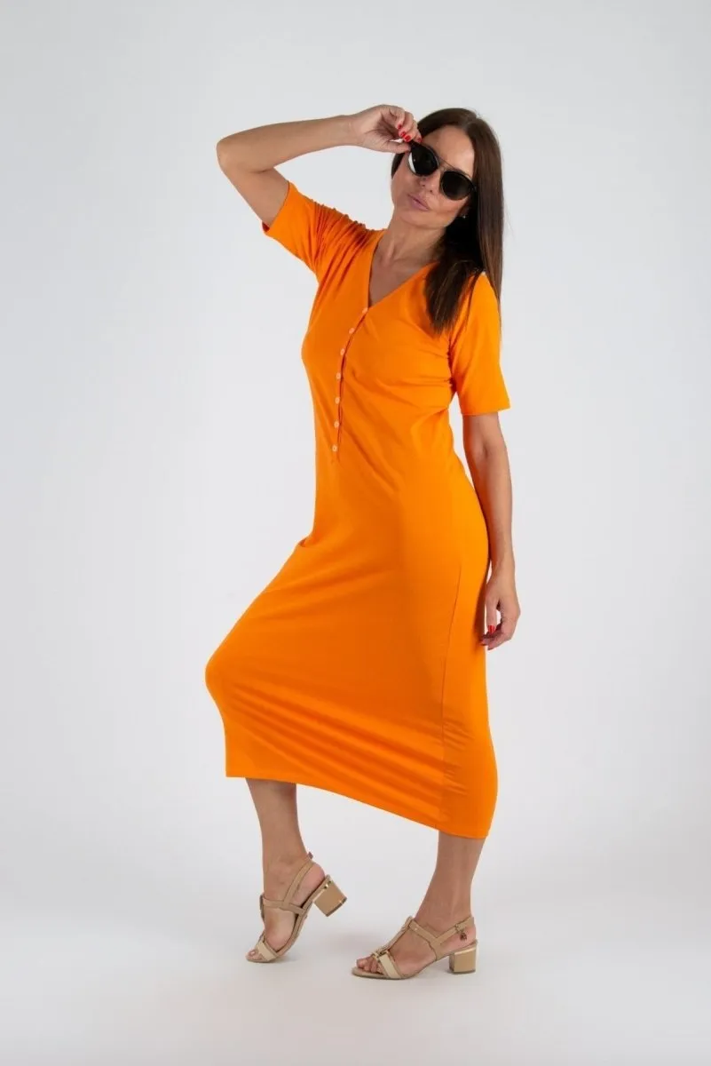 V Neck Jersey Dress KRISTA