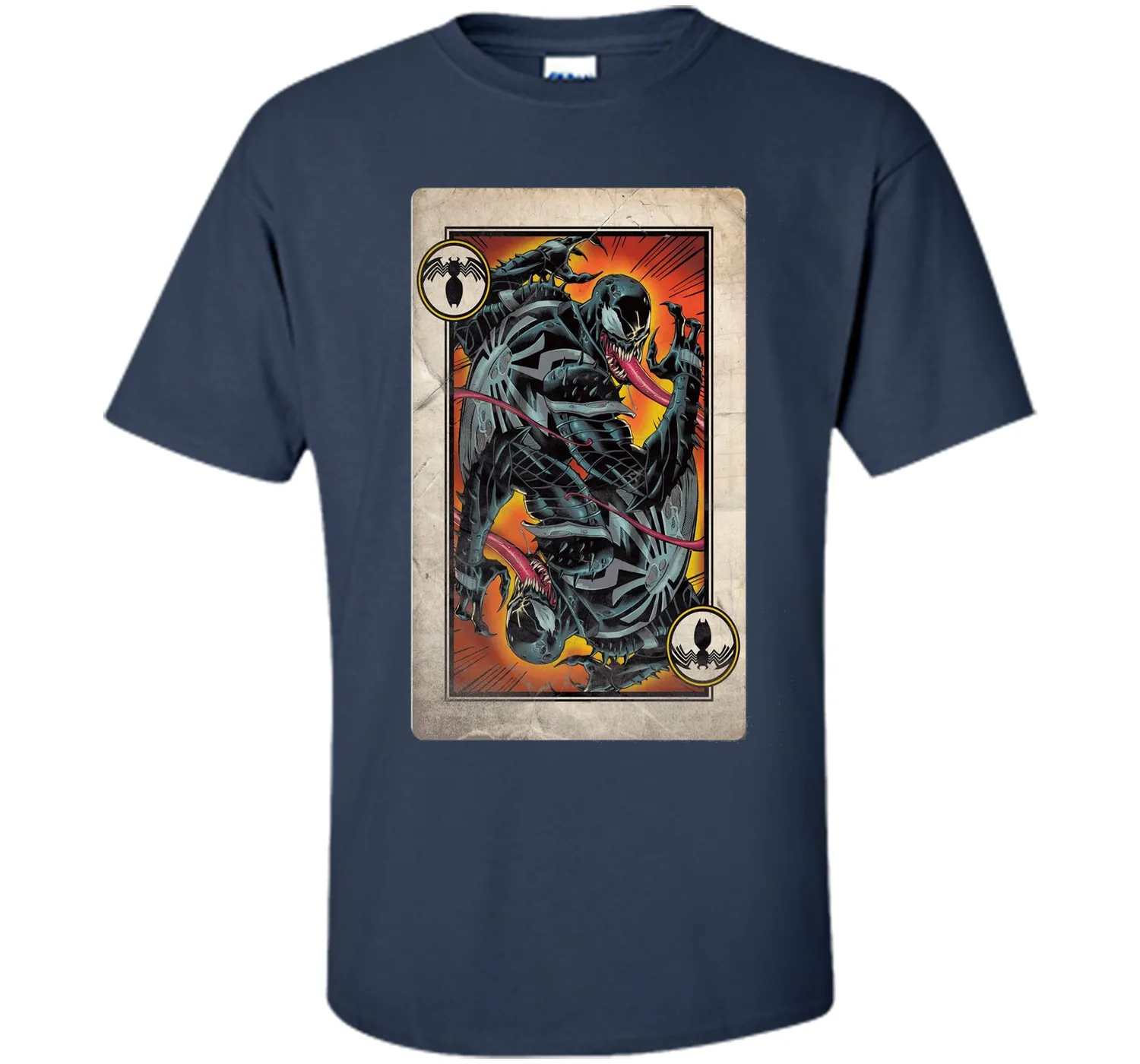 Venom Playing Card Graphic T-Shirt
