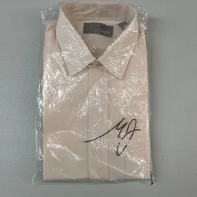 Vintage 80s Michael James Men's Dress Shirt Size 18 Pink