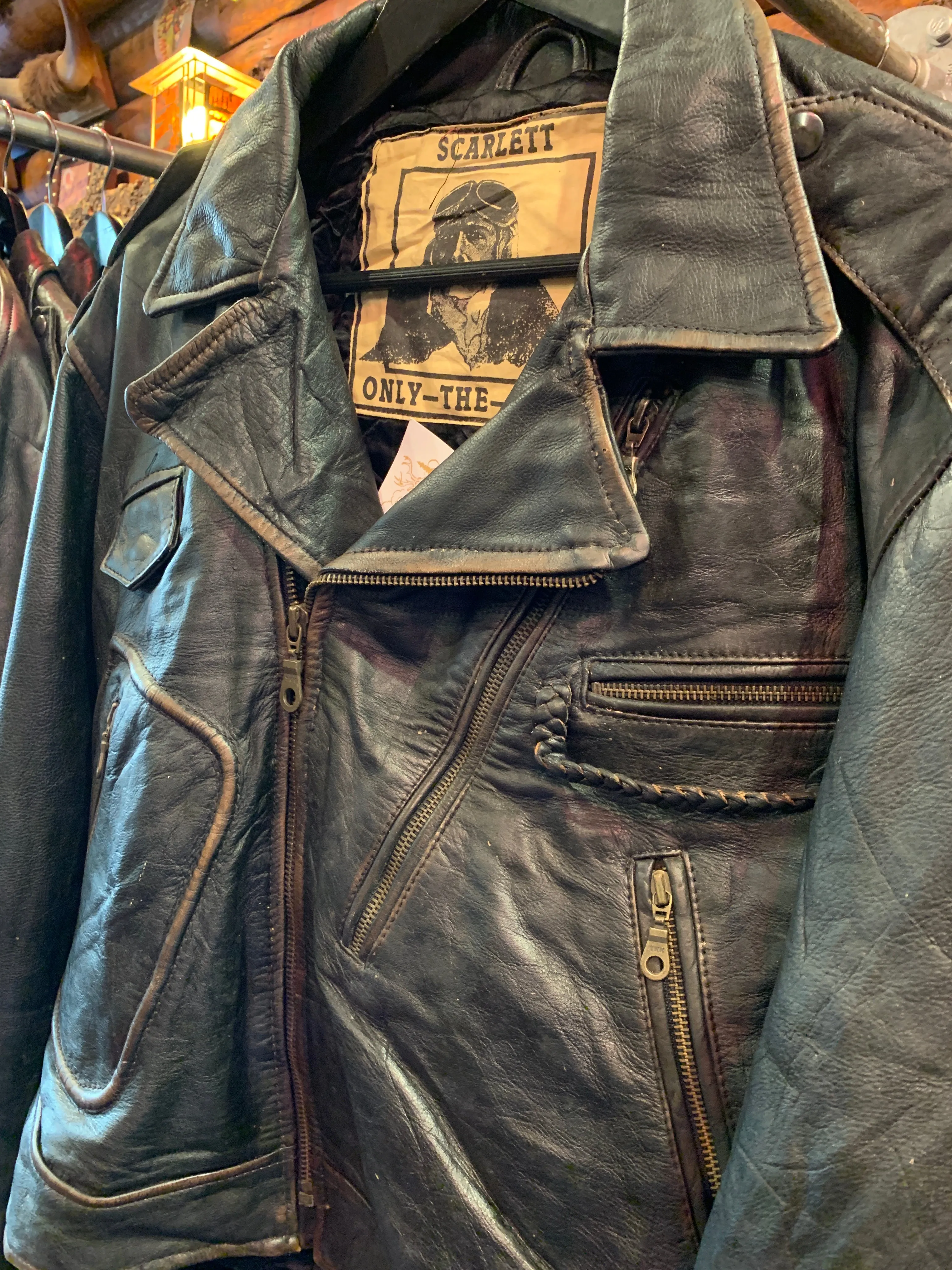 Vintage Biker Jacket 14, Euro Flight Style S-M