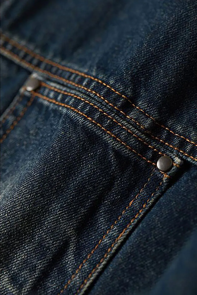 Vintage Cropped Zip-Up Denim Boxy Jacket with Pockets