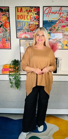 Violet Lightweight Sweater - Caramel
