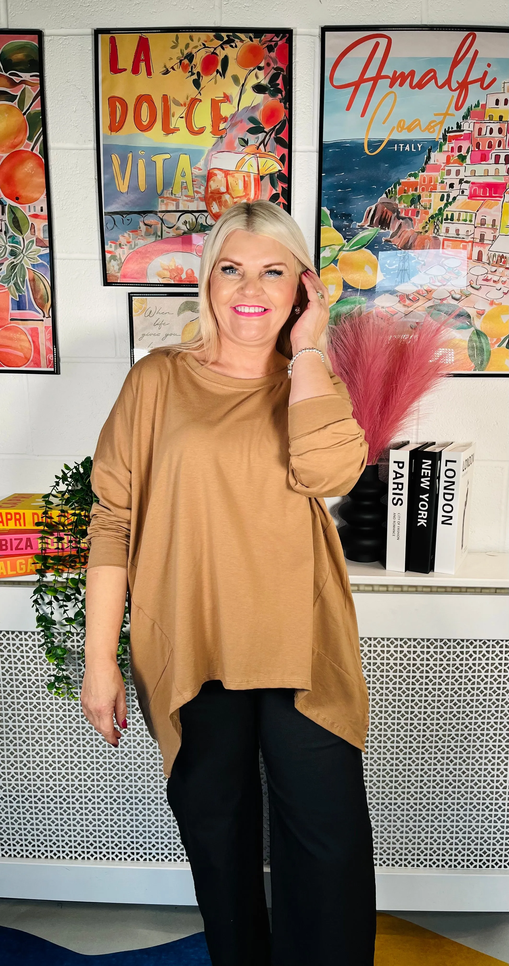 Violet Lightweight Sweater - Caramel