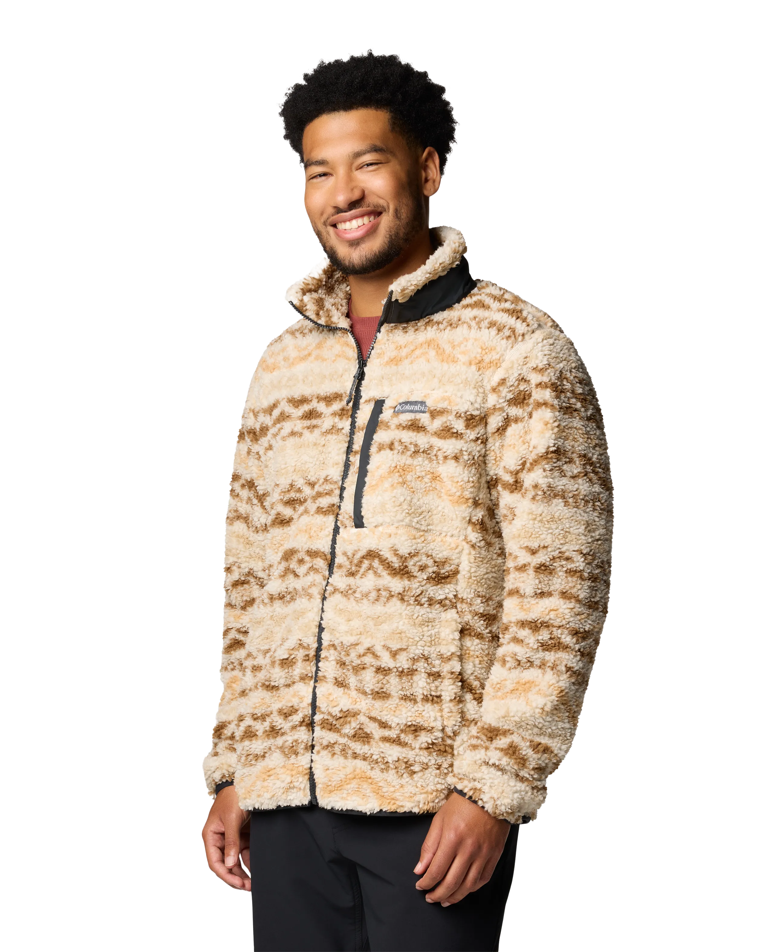 Winter Pass Printed Fleece II Jacket in Dark Stone & Delta Madras Multi