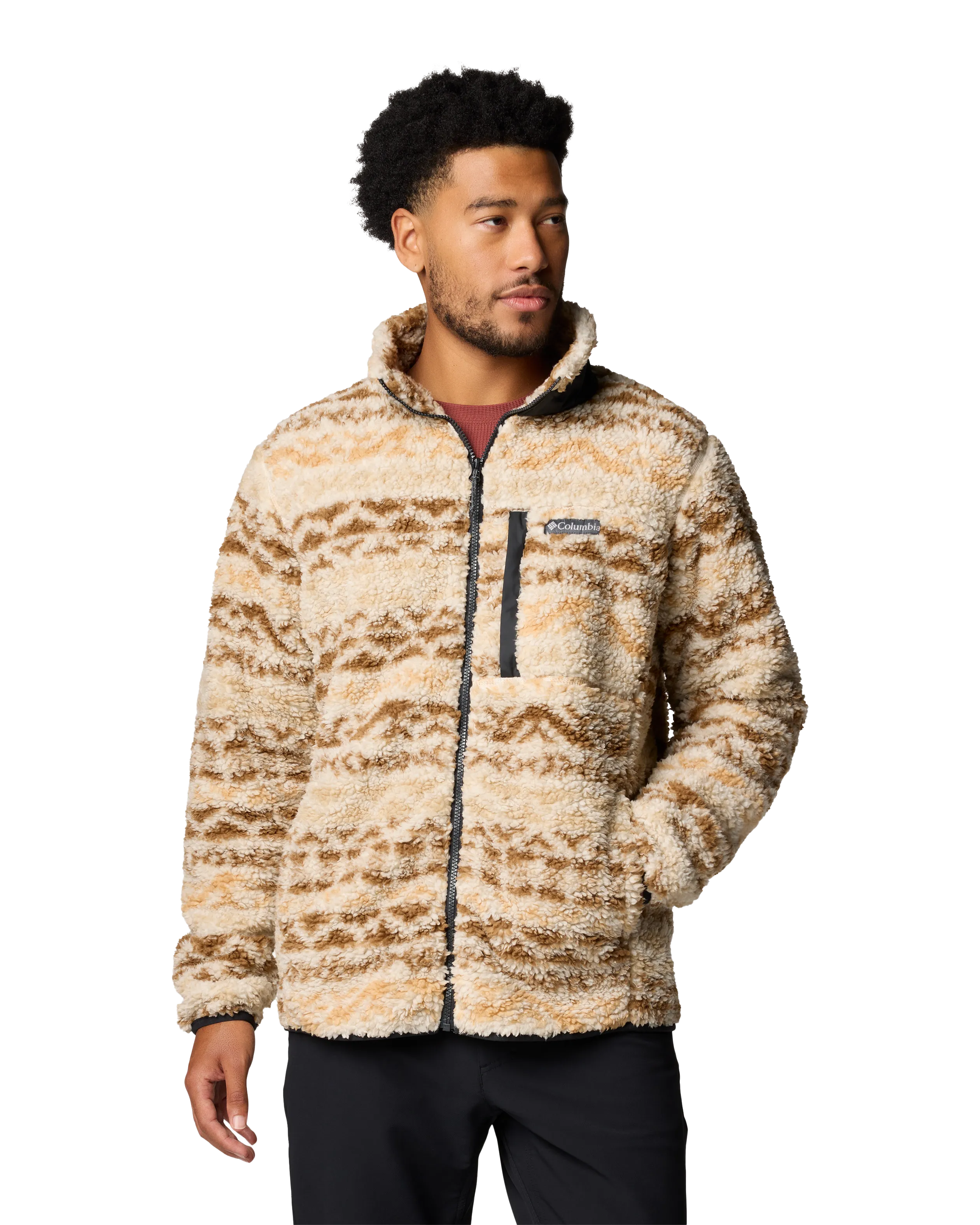 Winter Pass Printed Fleece II Jacket in Dark Stone & Delta Madras Multi