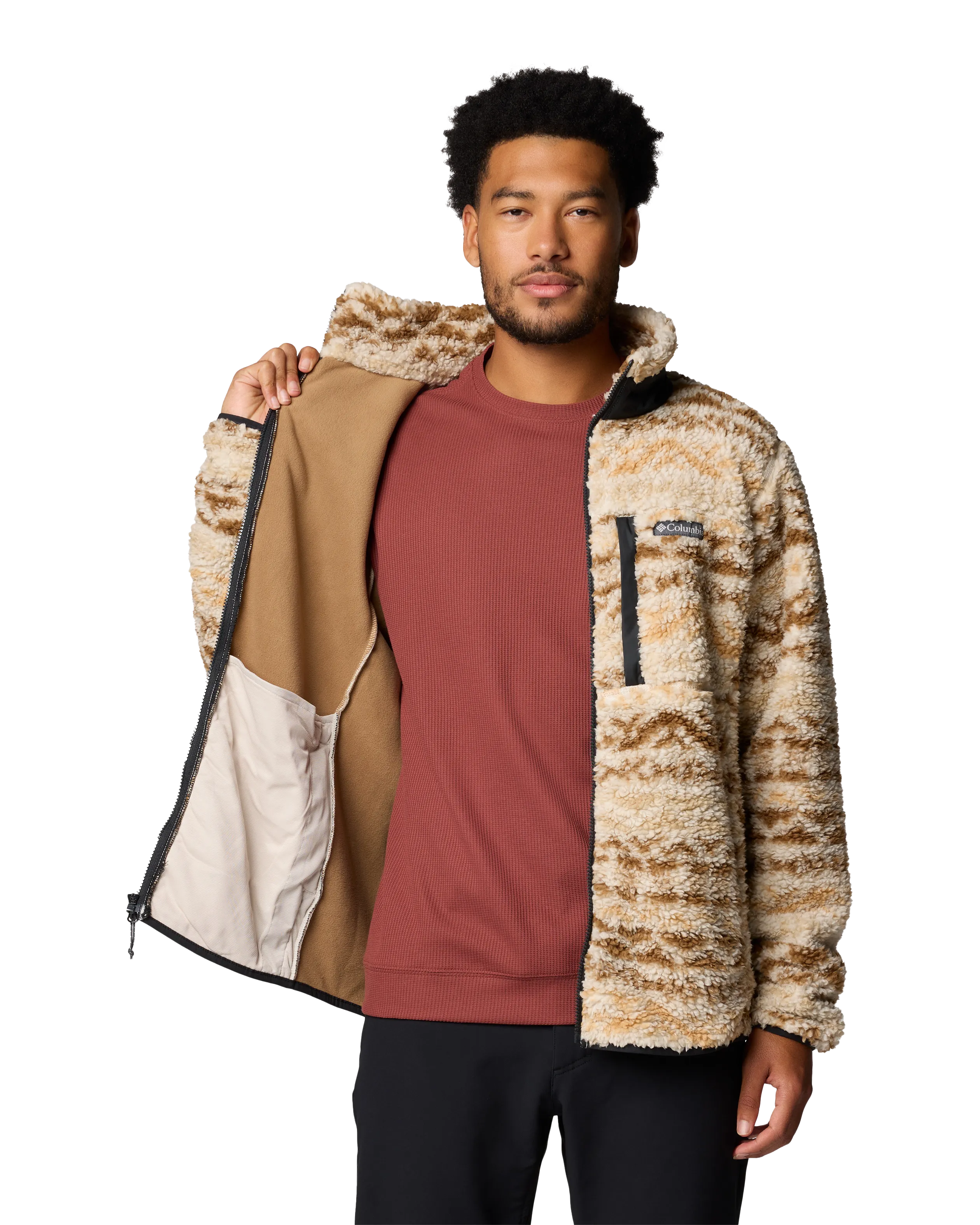 Winter Pass Printed Fleece II Jacket in Dark Stone & Delta Madras Multi