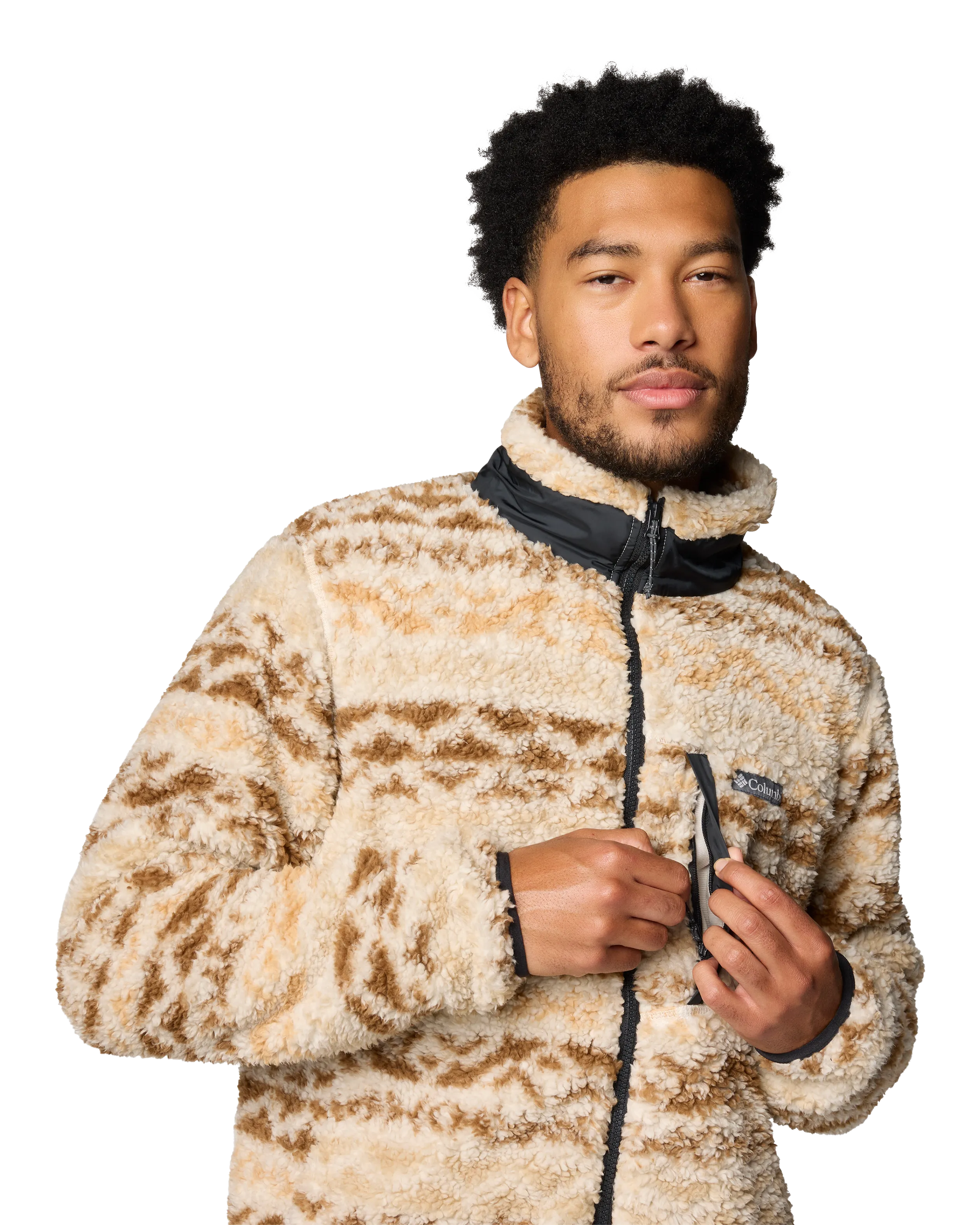 Winter Pass Printed Fleece II Jacket in Dark Stone & Delta Madras Multi