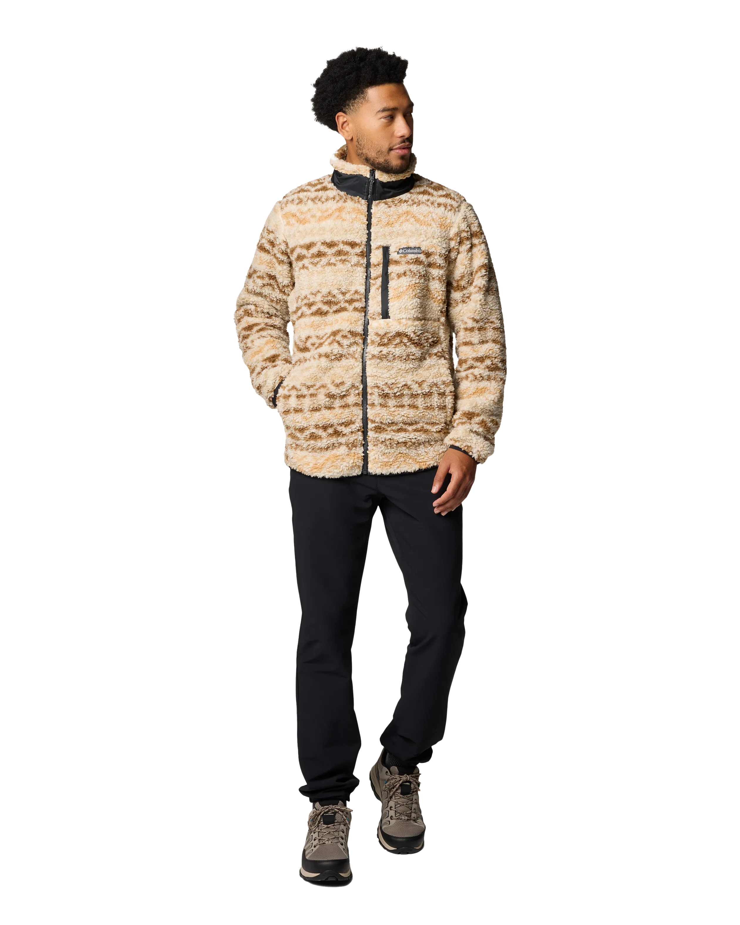 Winter Pass Printed Fleece II Jacket in Dark Stone & Delta Madras Multi
