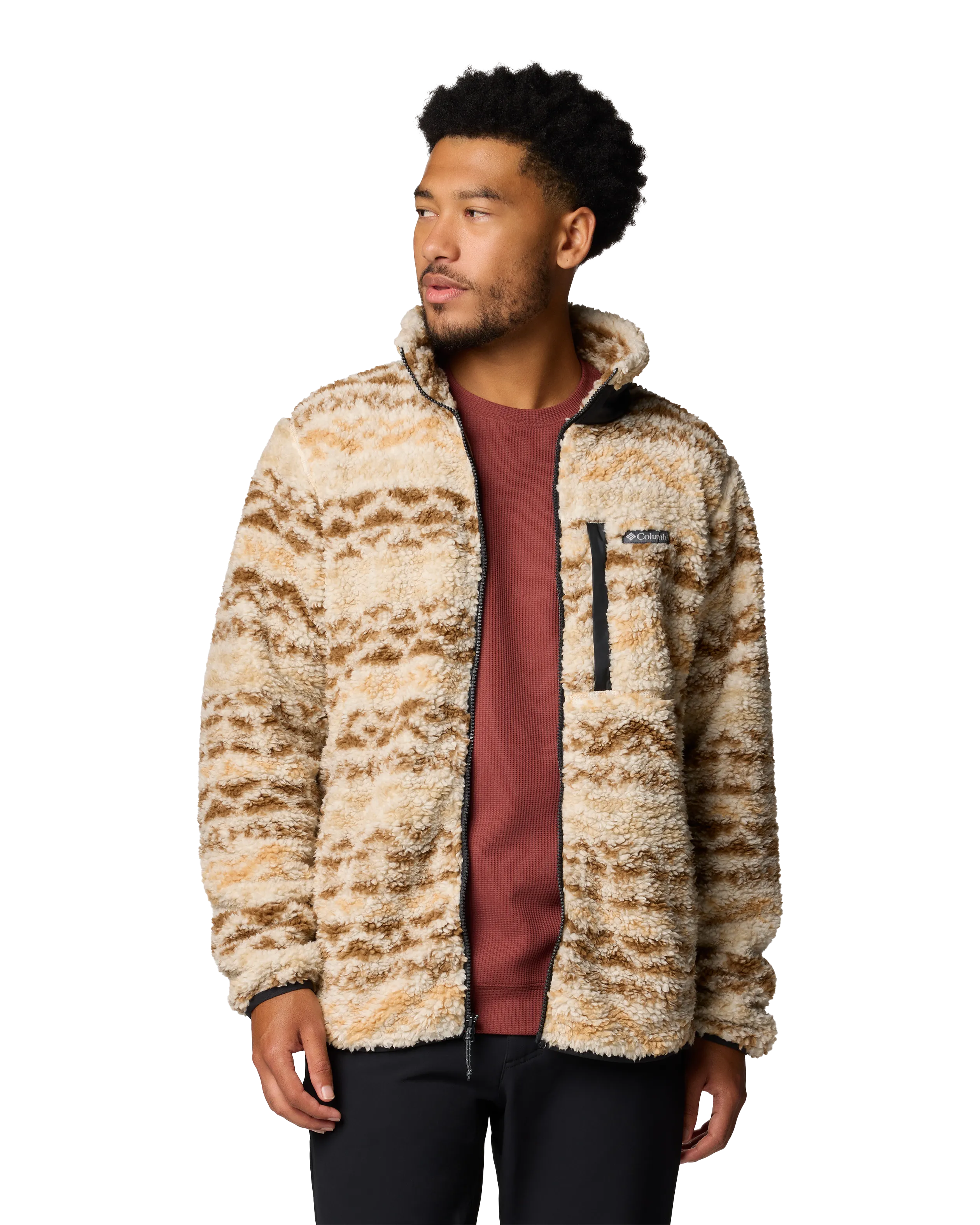 Winter Pass Printed Fleece II Jacket in Dark Stone & Delta Madras Multi
