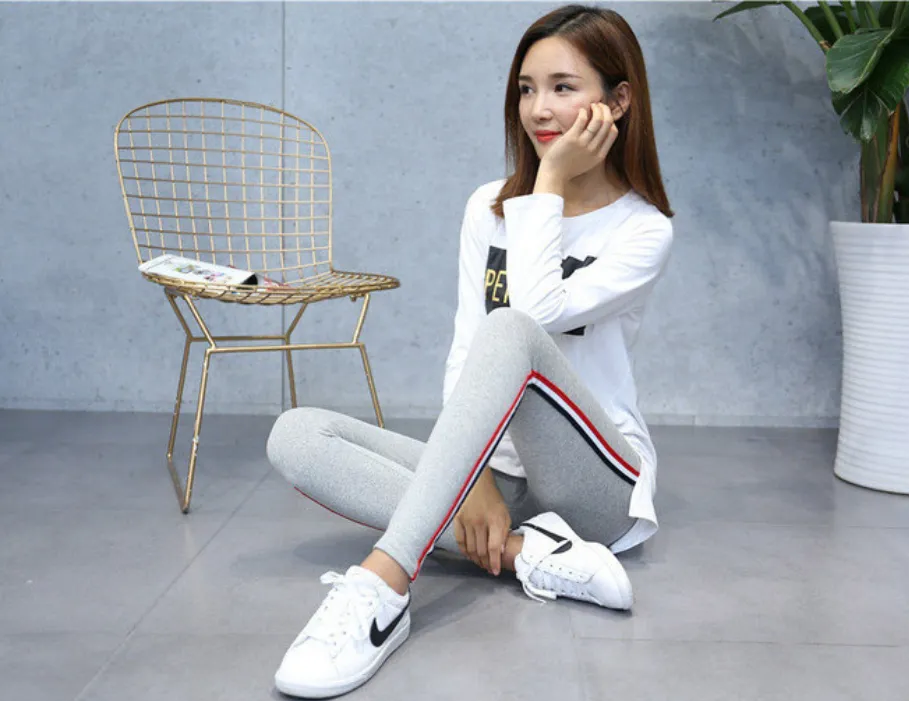 Women's Cotton Casual Plus Size High Waist Fitness Leggings