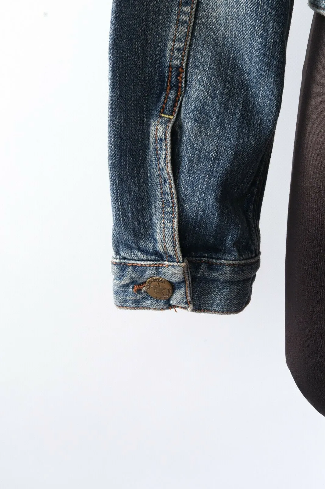 Women's GANT Blue Denim 100% Cotton Sherpa Detachable Collar Jacket Size XXS