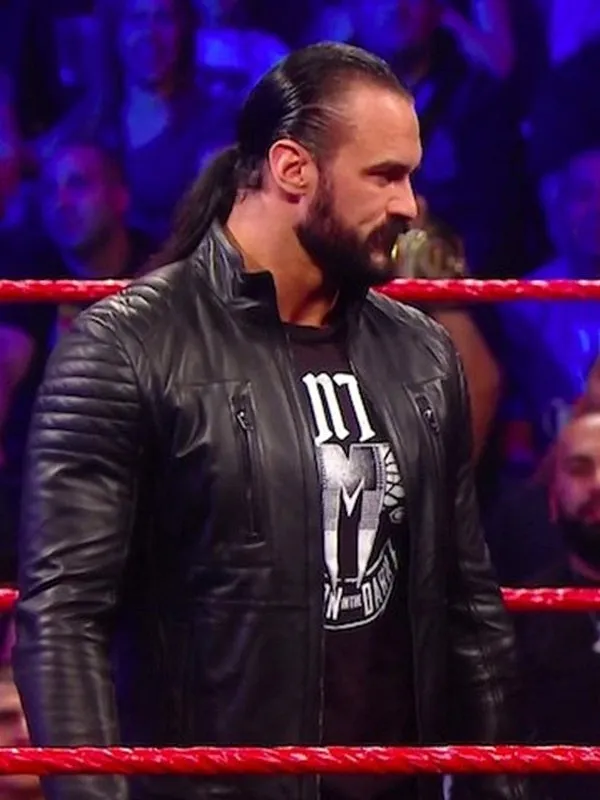 WWE Wrestler Leather Jacket Worn By Drew McIntyre | Drew McIntyre WWE Wrestler Leather Jacket